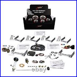 RACETECH Classic/ Vintage Electrical 6 Gauge Set Black Dial with GPS Function