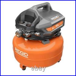 RIDGID Portable Air Compressor 6 Gal. Tank Pressure Gauge Electric