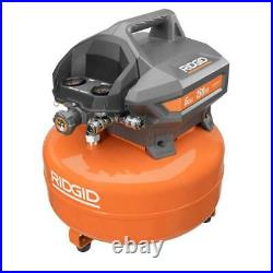 RIDGID Portable Air Compressor 6 Gal. Tank Pressure Gauge Electric