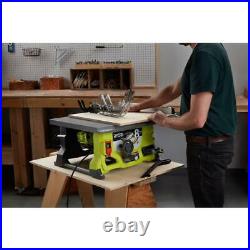 RYOBI Corded Table Saw 13-Amp Adjustable Miter Gauge Rip Fence Blade Centered
