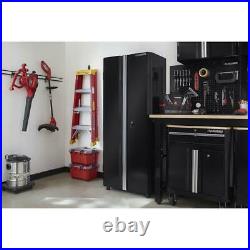 Ready-to-Assemble 24-Gauge Steel Freestanding Garage Cabinet In Black