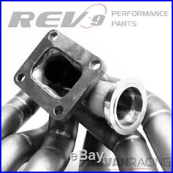 Rev9 HP-MF-2JZ-T4-11G T4 Turbo Manifold Stainless Steel T304 11 Gauge Pipe 2J