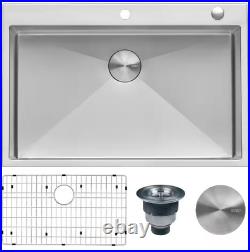 Ruvati RVH8005 33 x 22 Drop-in Tight Radius 16 Gauge Topmount Kitchen Sink