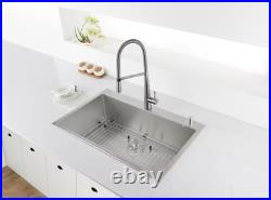 Ruvati RVH8005 33 x 22 Drop-in Tight Radius 16 Gauge Topmount Kitchen Sink