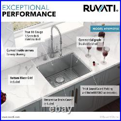 Ruvati RVM5916 18-inch Undermount Bar Prep Kitchen Sink 16 Gauge S. Steel