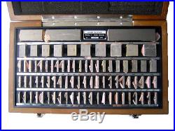 SHARS 81 PC GRADE B SQUARE STEEL GAGE BLOCK SET With USA NIST CERT NEW