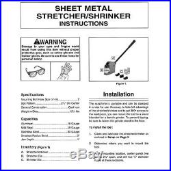 SS-18 Shrinker Stretcher Set 16 18 & 20 GAUGE Mild Steel Sheet Metal Fabrication