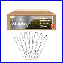 Sandbaggy 12 Inch RUST FREE Landscape Staples SOD Stakes Fabric Pins 8 Gauge