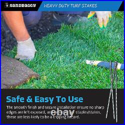 Sandbaggy 12 in. Heavy Duty Galvanized Spiral Artificial Turf Nails 1 Ga Steel