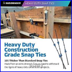 Sandbaggy 8 x 4 ¾ Heavy Duty Snap Ties For Concrete Forms (3,350 lb SWL)