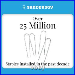 Sandbaggy 9 Gauge 6 GALVANIZED Landscape Staples SOD Fabric Pins - RUST-FREE