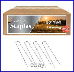 Sandbaggy 9 Inch GALVANIZED Landscape Staples SOD Stakes Fabric Pins -11 Gauge