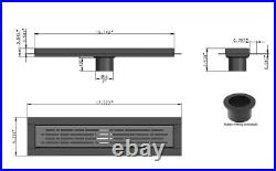 SereneDrains 304 SS Brushed Nickel Linear Shower Drain Kit Broken Lane 16-90