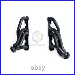 Shorty Headers for Chevy GMC 88-95 C1500 K1500 305 350 5.0L 5.7L V8 BLACK PAINT