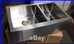 Stainless Steel 60/40 Farmhouse Kitchen Sink Front Apron 16 Gauge