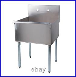 Stainless Steel Commercial Utility Sink Prep Hand Wash Tub 16 Gauge 24x24x14