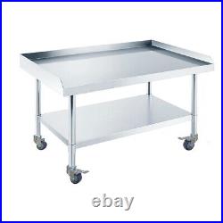 Stainless Steel Equipment Grill Stand Table 24x48 with Casters