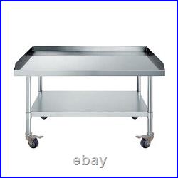 Stainless Steel Equipment Grill Stand Table 24x48 with Casters