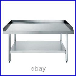 Stainless Steel Equipment Grill Stand Table with Adjustable Undershelf 24x36