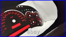 Stainless Steel Gauge Face Kit Red Text Matching Pointers GM 2003-2006 US Speedo