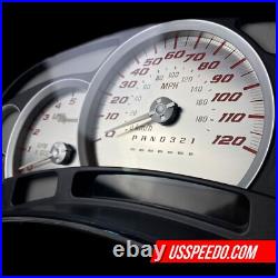 Stainless Steel Gauge Face Kit Red Text Matching Pointers GM 2003-2006 US Speedo