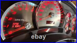Stainless Steel Gauge Face Kit Red Text Matching Pointers GM 2003-2006 US Speedo
