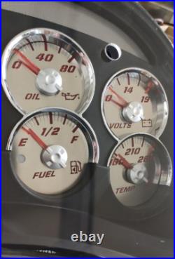 Stainless Steel Gauge Face Kit Red Text Matching Pointers GM 2003-2006 US Speedo
