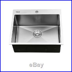 Stainless Steel Kitchen Sink Single Bowl 33x 22x 6 Drop in Top Mount 16 Gauge