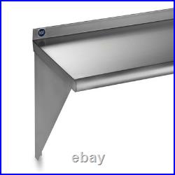 Stainless Steel Shelf 14 x 72 Inches 450lb, NSF Metal Commercial Shelves Wall