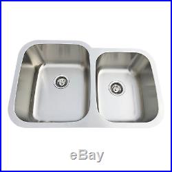 Stainless Steel Sink Bowl Kitchen 32x20'' 16 Gauge 60/40 Double Undermount