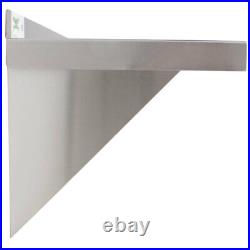 Stainless Steel Solid Wall Shelf 18 Gauge Table Overshelf Commercial Restaurant