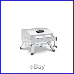Stainless Steel Table Top Portable Electric Grill Lid-Mounted Temperature Gauge