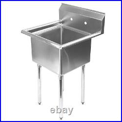 Stainless Steel Utility Sink for Commercial Kitchen 23.5 Wide