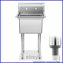 Stainless Steel Utility Sink for Commercial Kitchen 23.5 Wide