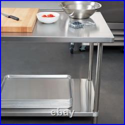 Stainless Steel Work Prep Kitchen Table Commercial Restaurant 18 Gauge 30 x 72