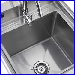 TRINITY Stainless Steel Utility Sink with Faucet, 16-gauge, 304 Stainless Steel