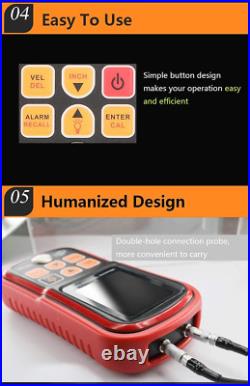 Thickness Gauge, GM100 1.2-220Mm Ultrasonic Thickness Gauge Steel Width Testing