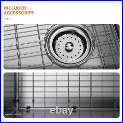 Tight Radius 31 in. Undermount 50/50 Double Bowl 18 Gauge Stainless Steel Sink