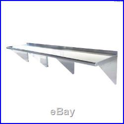Toolots 18 Gauge Stainless Steel 12 x 96 Heavy Quality Wall Shelf