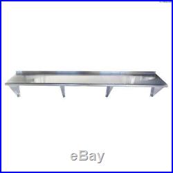 Toolots 18 Gauge Stainless Steel 12 x 96 Heavy Quality Wall Shelf