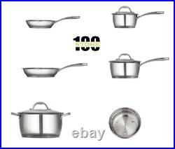 Tramontina 18/10 Stainless Steel Cookware Pan Pot Set 9-piece Heavy Gauge New