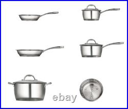 Tramontina 18/10 Stainless Steel Cookware Pan Pot Set 9-piece Heavy Gauge New