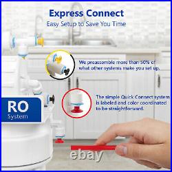 Ultraviolet Reverse Osmosis Water Filtration System Clear with Gauge 100 GPD