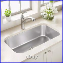 Undermount Kitchen Sink Stainless Steel Single Bowl 16 Gauge Fully Insulated 16