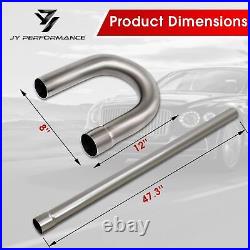 Universal 3 Custom Exhaust Tubing Mandrel Bend Pipe Straight U-Bend Kit 16Gauge