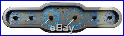 Universal 3D Stainless Steel 7 Gauge Dash Panel Blue LED Gauges Made In The USA