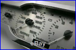 Universal 3D Stainless Steel 7 Gauge Dash Panel Blue LED Gauges Made In The USA