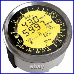 Universal 85mm 6in1 MultiFunction Gauge Digital GPS Speedometer Tachometer Meter