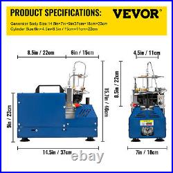 VEVOR 30MPA/4500PSI High Pressure Air Compressor PCP Airgun Scuba Air Pump 1800W