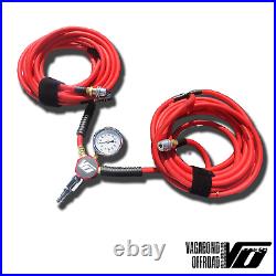 VagaFill. Fastest 4 Tire inflation / deflation system. Red. New Digital Gauge